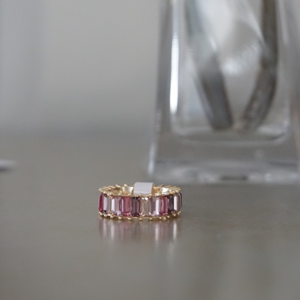 S925 multicoloured eternity ring
